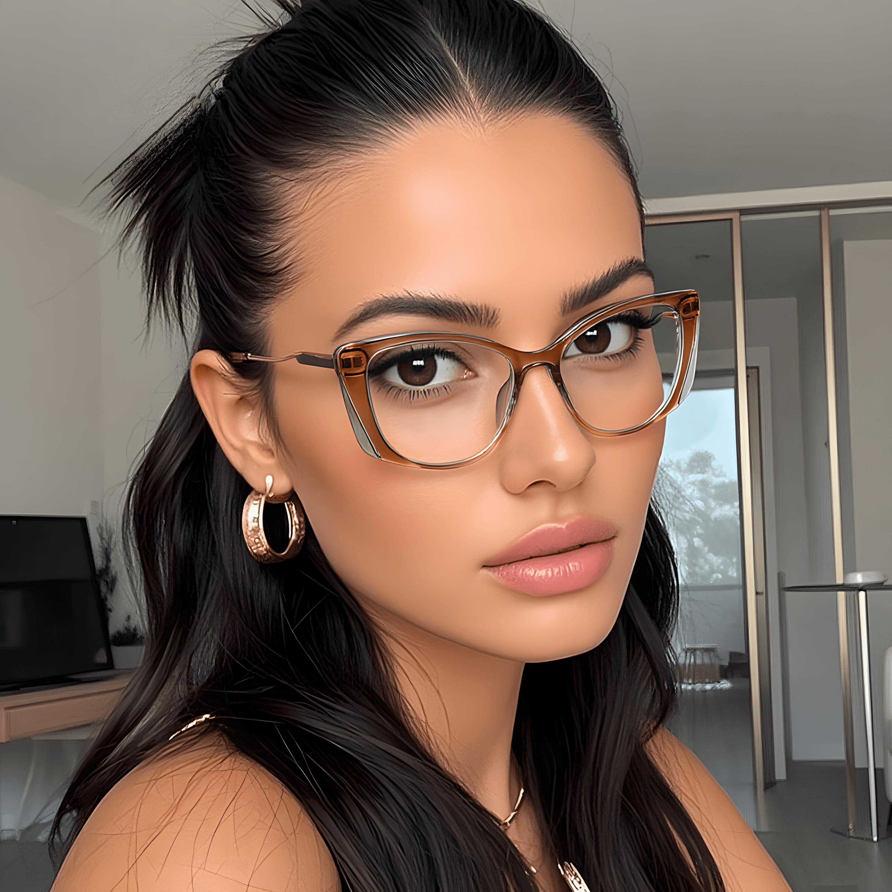 Women's TR90 Square Glasses Frames Secondary image