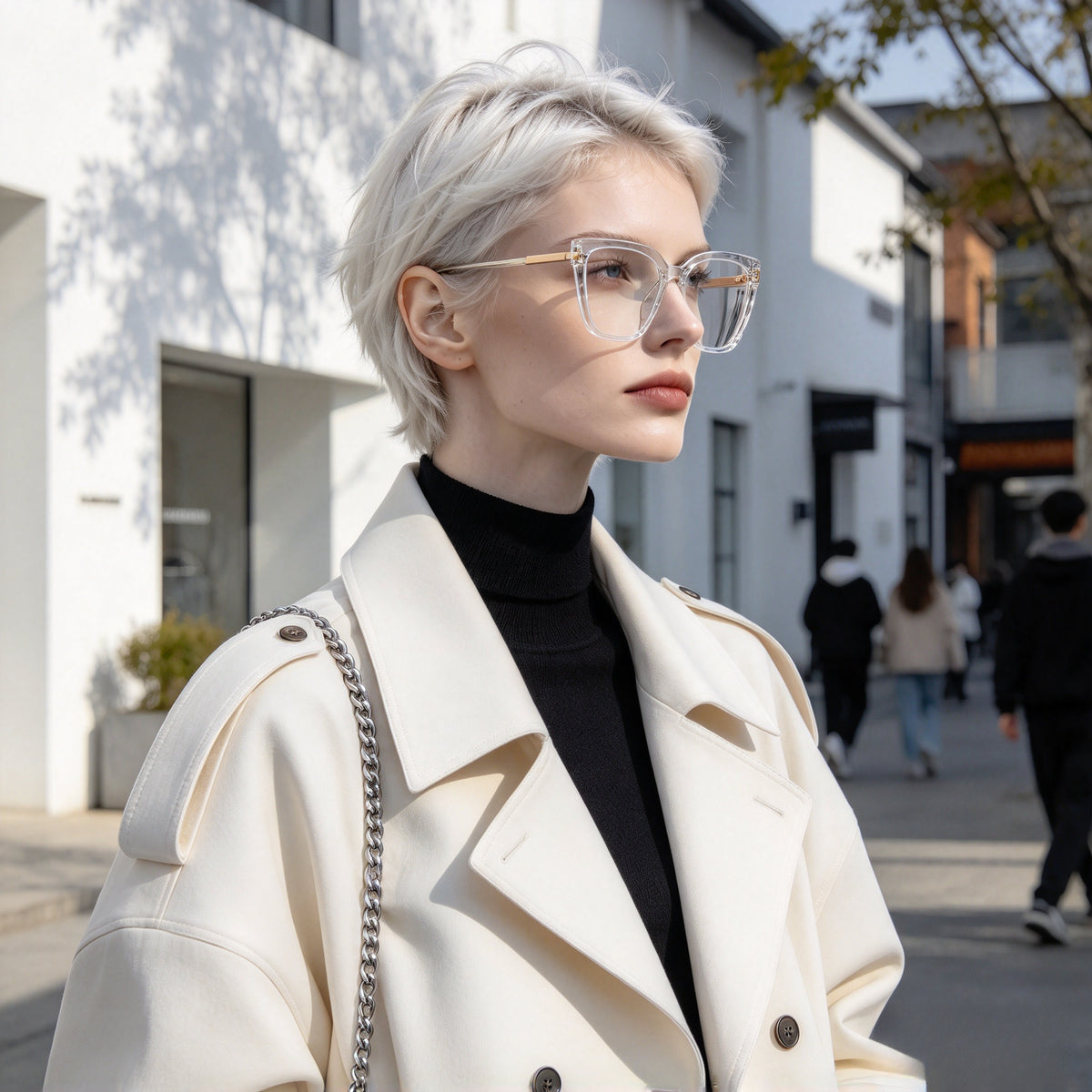 Women's TR90 Large Frame Glasses