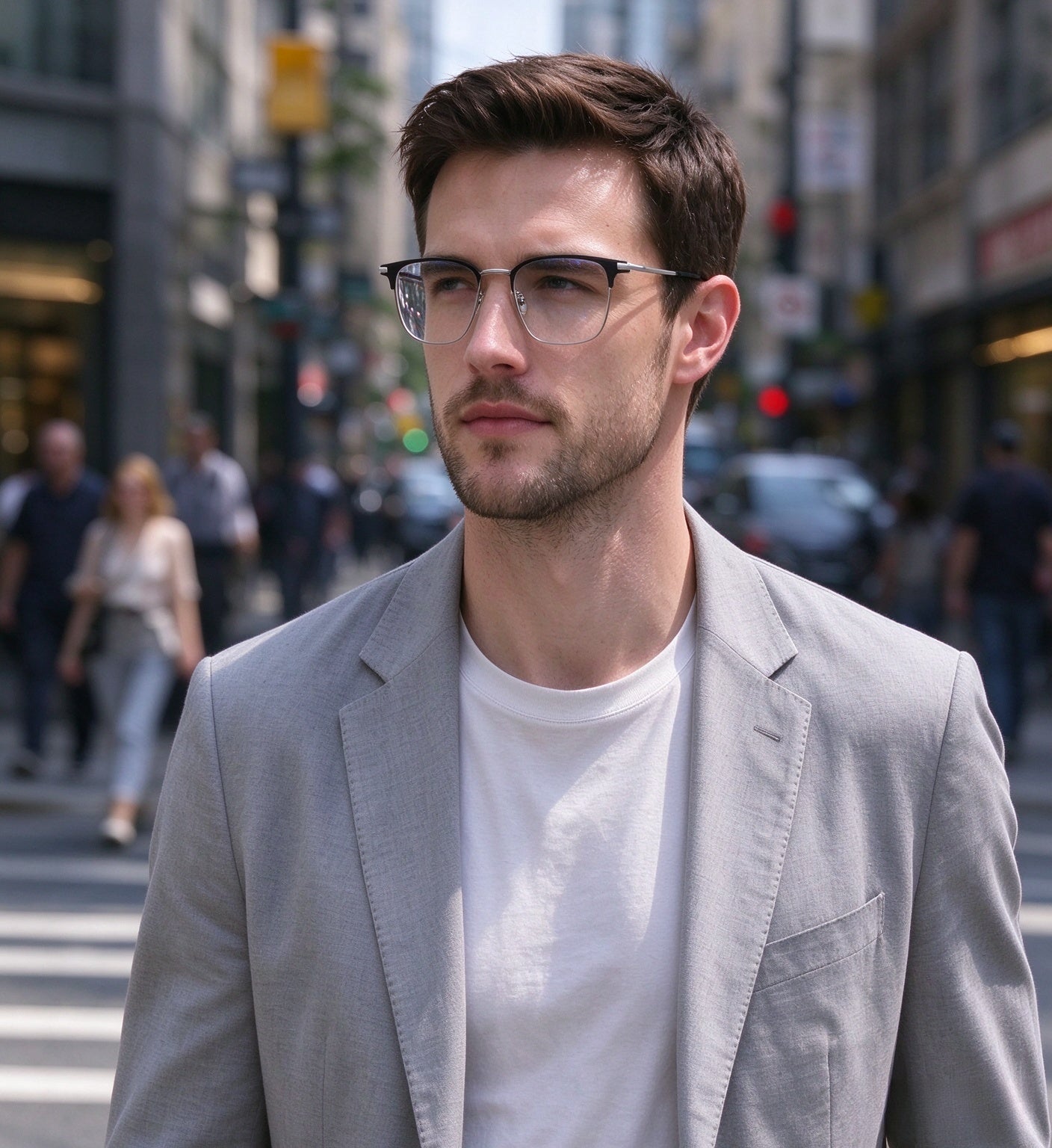 Business Men's Metal Eyeglass Frames Zweitbild