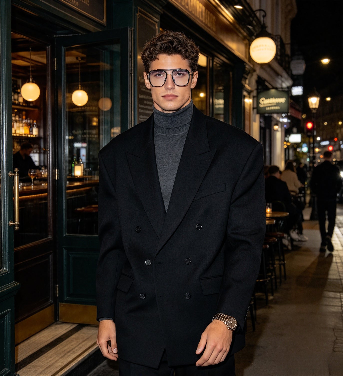 Fashion Men's Business Glasses Frames Imagen secundaria del producto