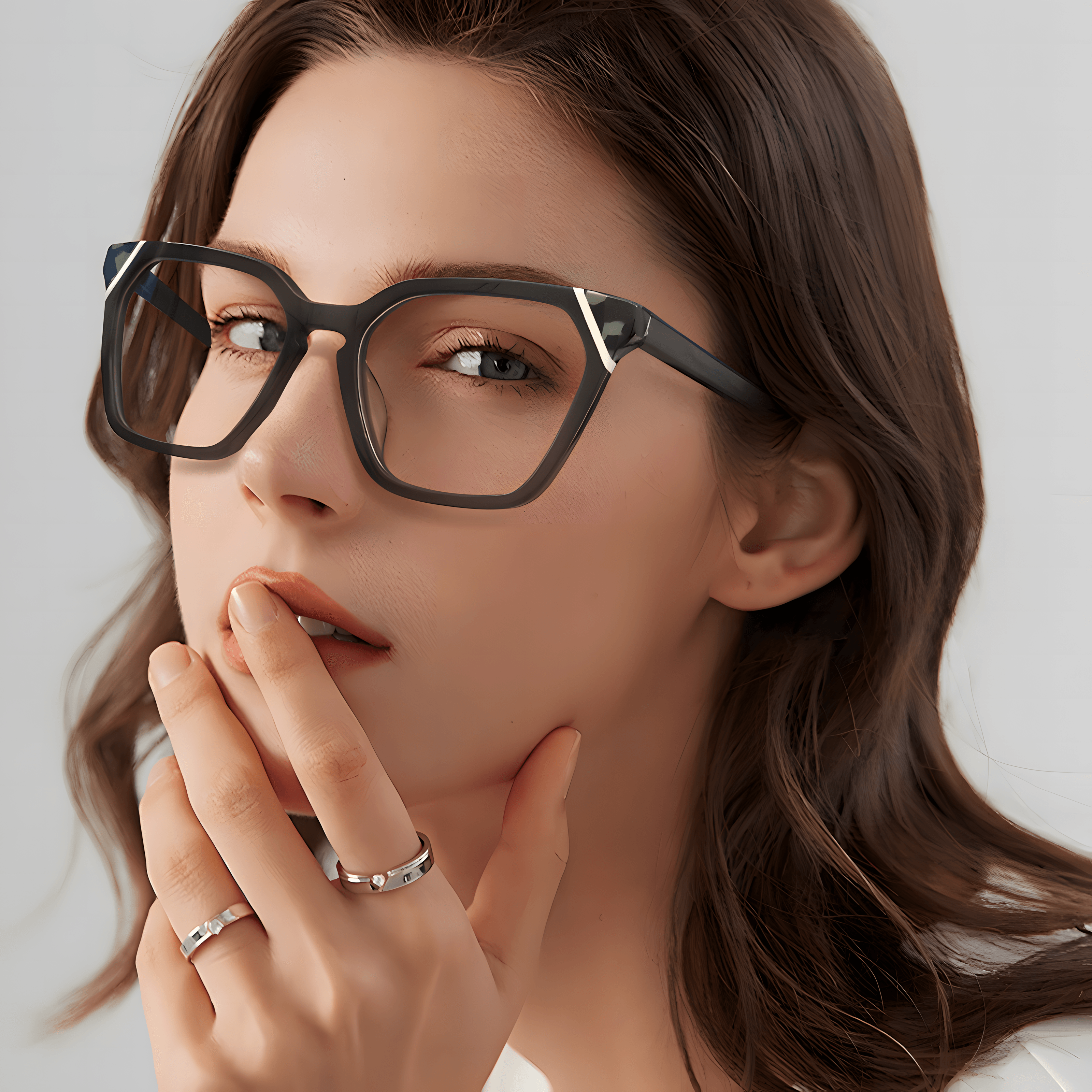 Women's TR90 Two-Tone Glasses Frames Secondary image