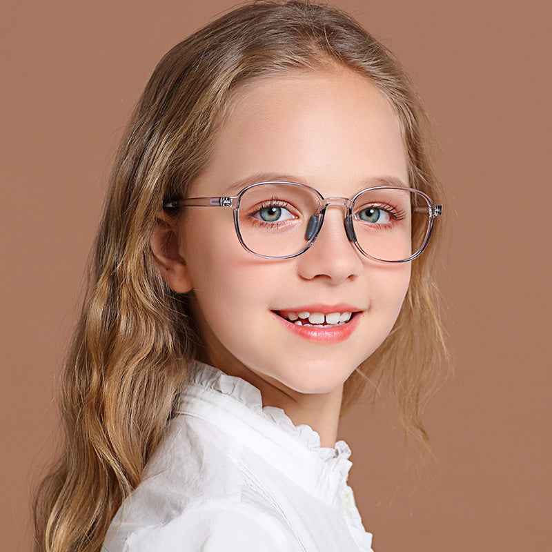 Kids Blue Light Round Glasses – Large Flexible TR90 Frame for Children |   IRISHARP