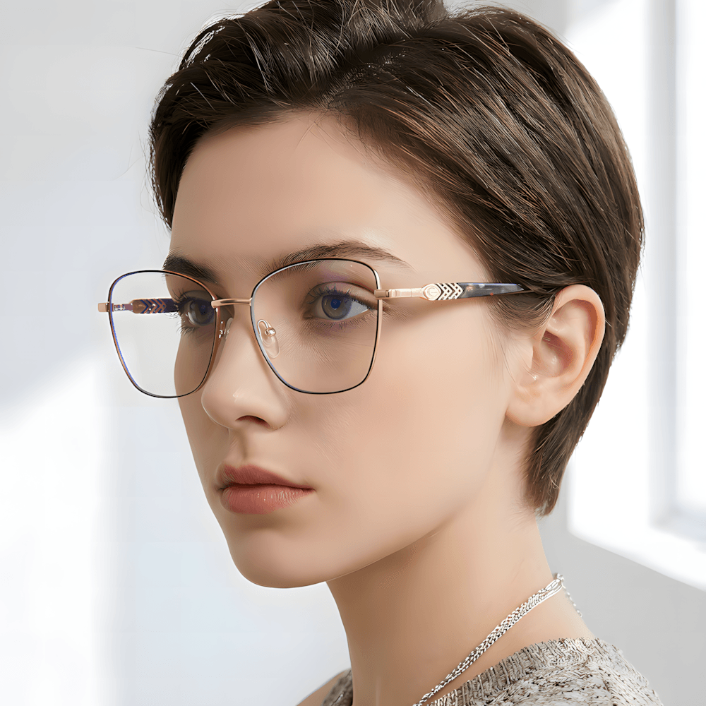 Women's Metal Cat-Eye Glasses Frames Secondary image