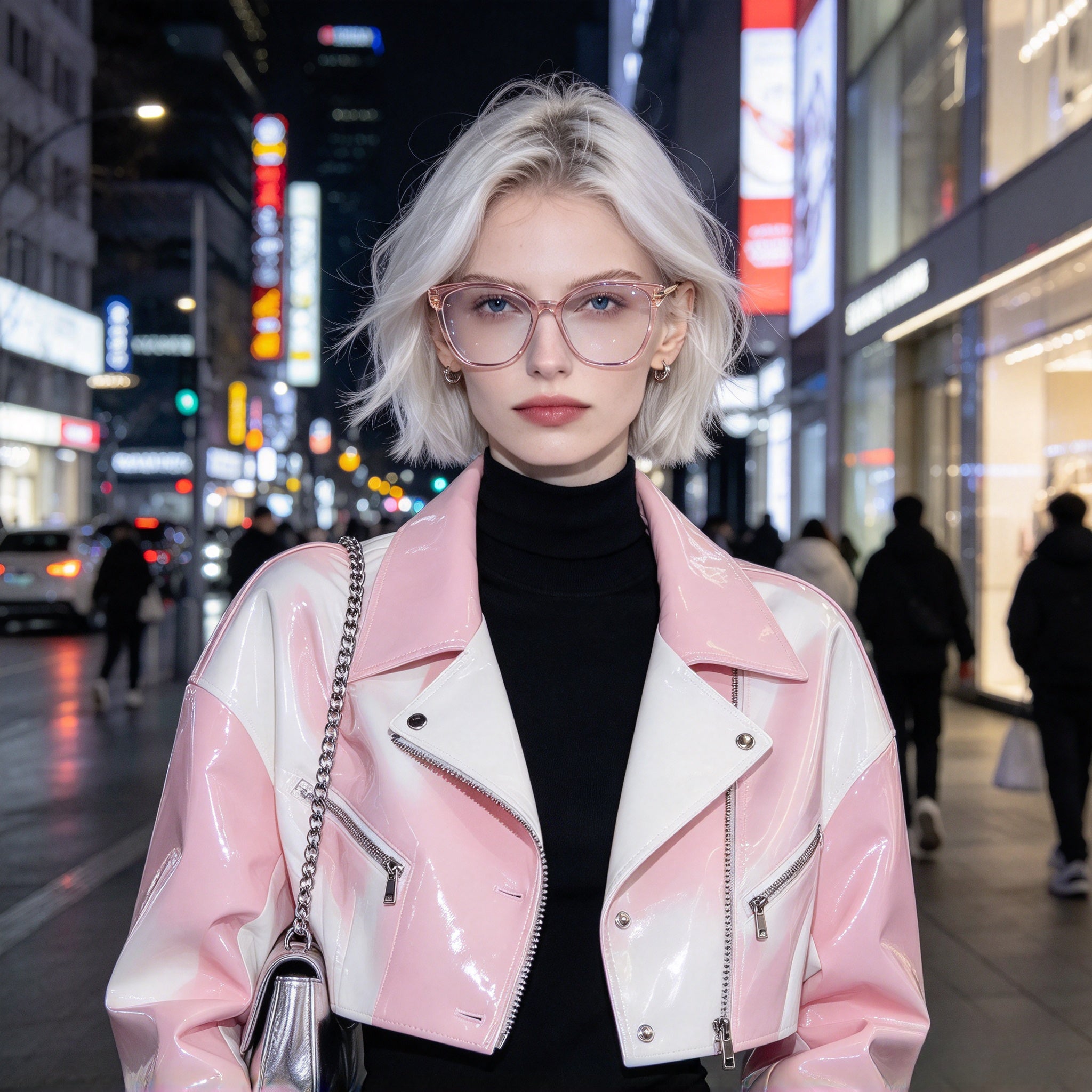 Women's Retro Black Round Eyeglass Frames Másodlagos kép