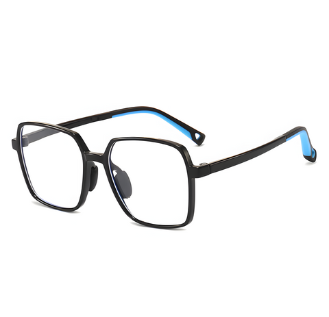Kids Blue Light Glasses - Geometric Oversized Polygon Frame for Ages 6-12 |   IRISHARP