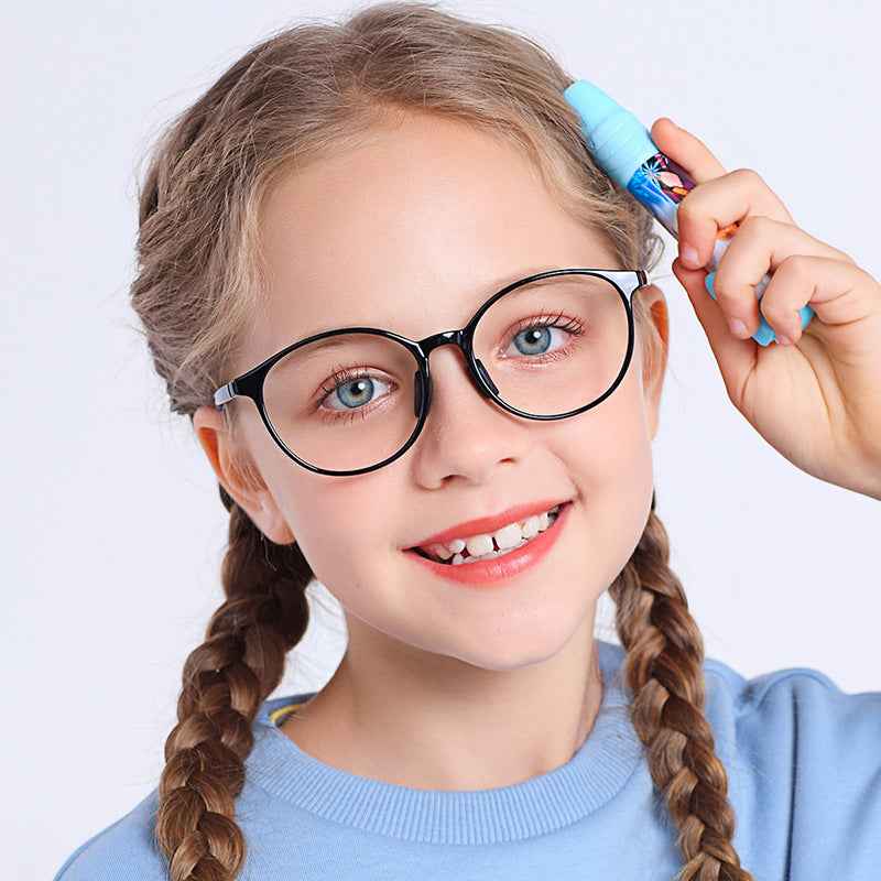 Kids Round TR90 Student Glasses – Flexible School Frame for Children Ages 6-14 |   IRISHARP Secondary image