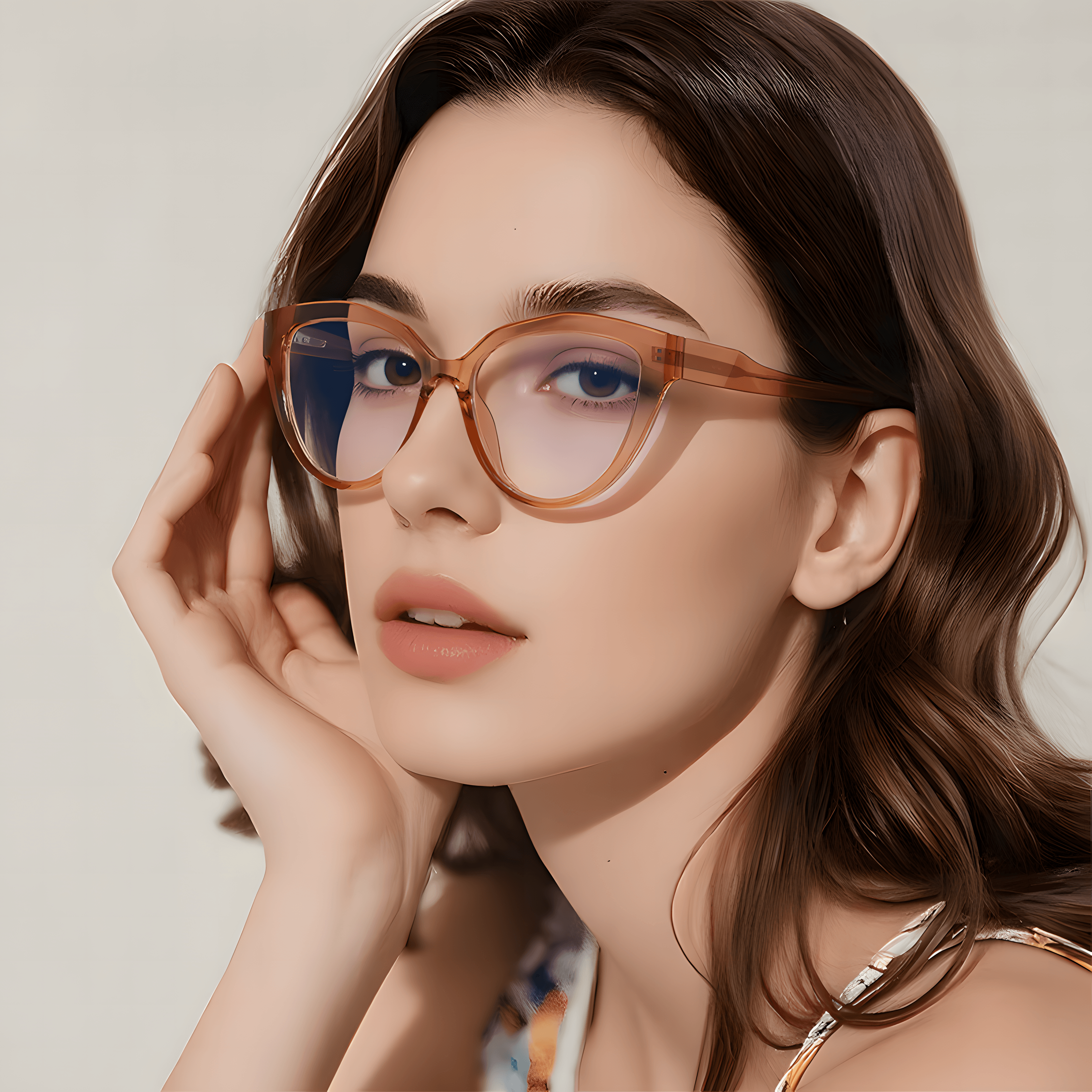 Women's TR90 Square Glasses Frames Imagen secundaria del producto