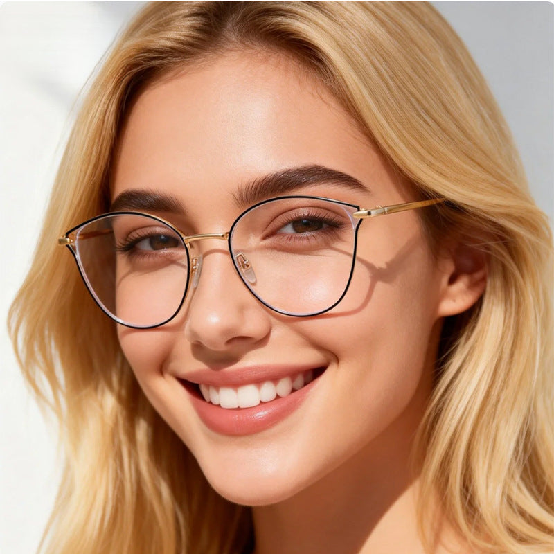 Women's Metal Vintage Round Glasses |   Simplicity Style Retro Frame |   IRISHARP Secondary image