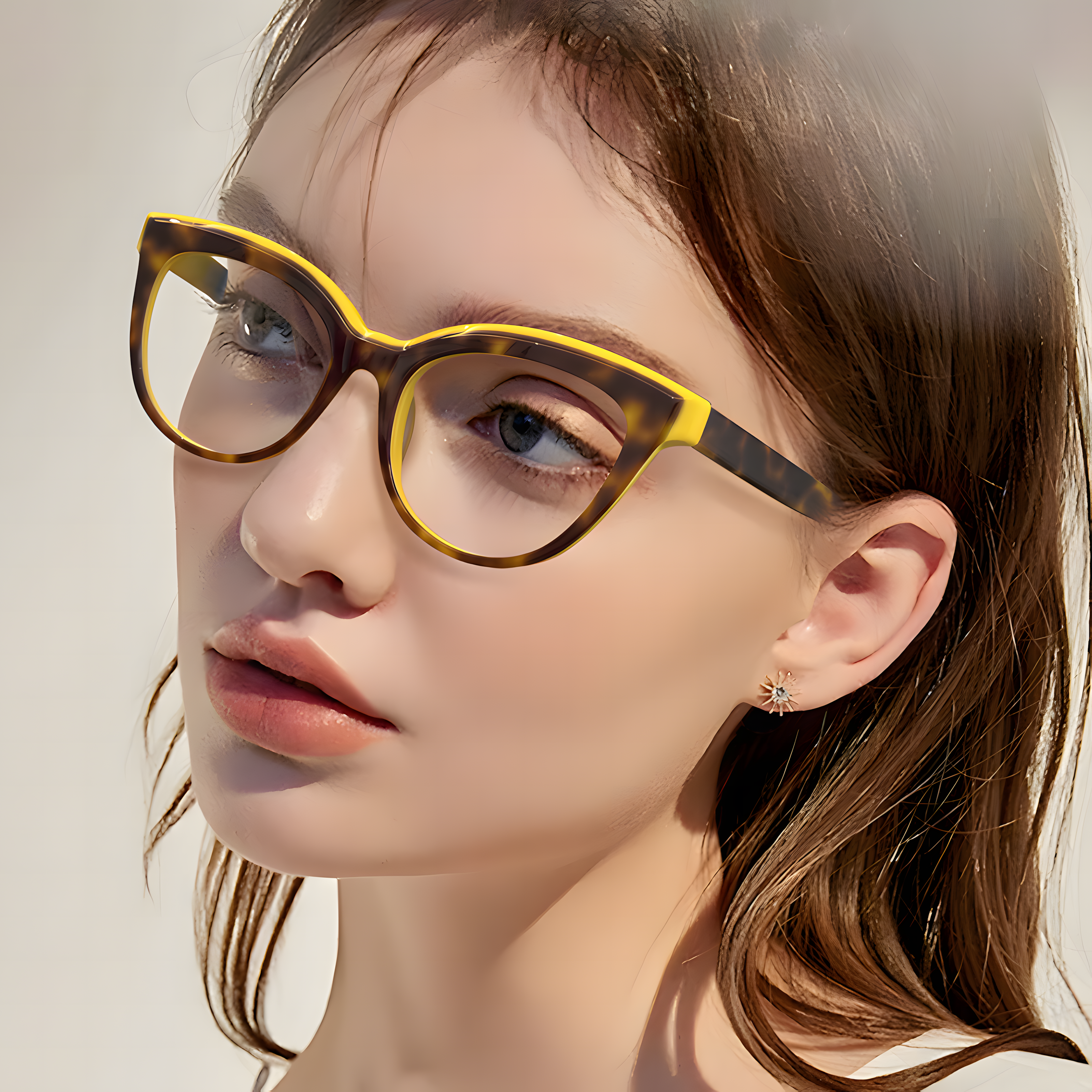 Women's Cat-Eye Two-Tone Glasses Frames Secondary image