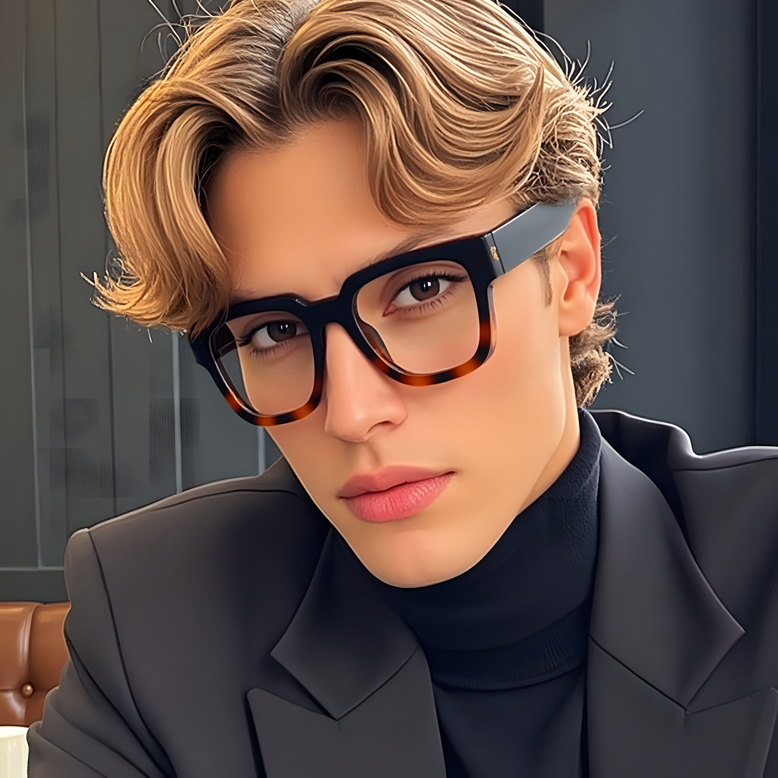 Men's TR90 Square Glasses Frames Secondary image