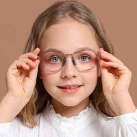 Kids Blue Light Round Glasses – Large Flexible TR90 Frame for Children |   IRISHARP