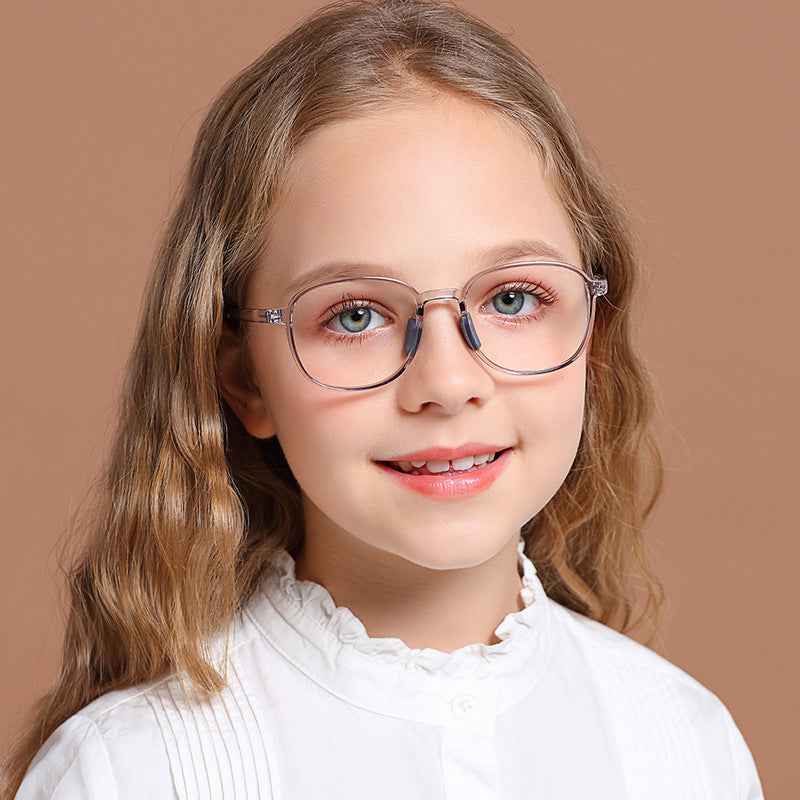 Kids Blue Light Round Glasses – Large Flexible TR90 Frame for Children |   IRISHARP Secondary image